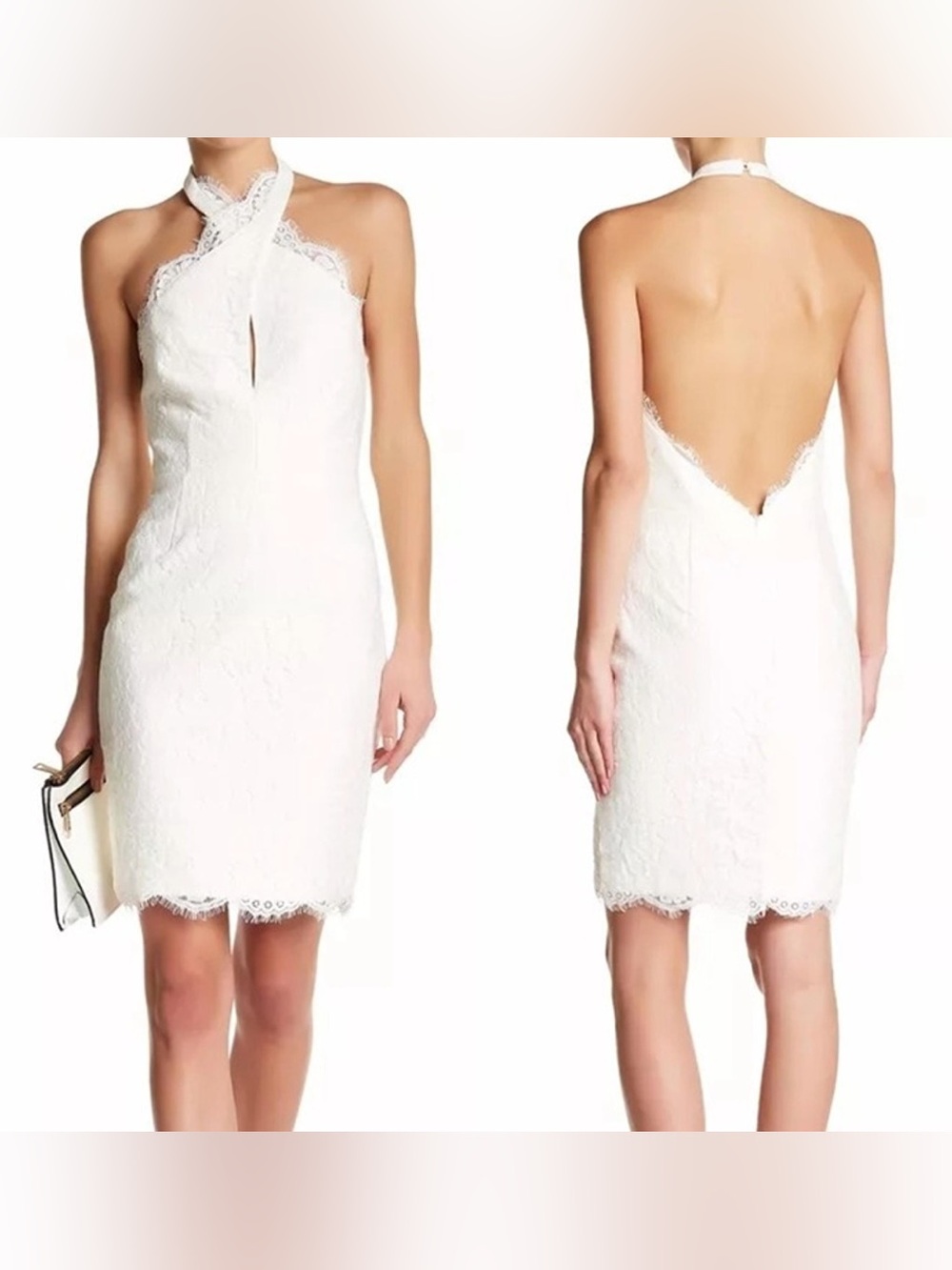 KEEPSAKE the Label Ivory Lace Halter Dress